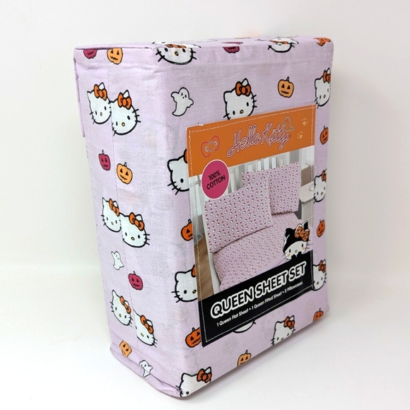 Hello Kitty Halloween Queen Sheet Set Lilac - Picture 5 of 5